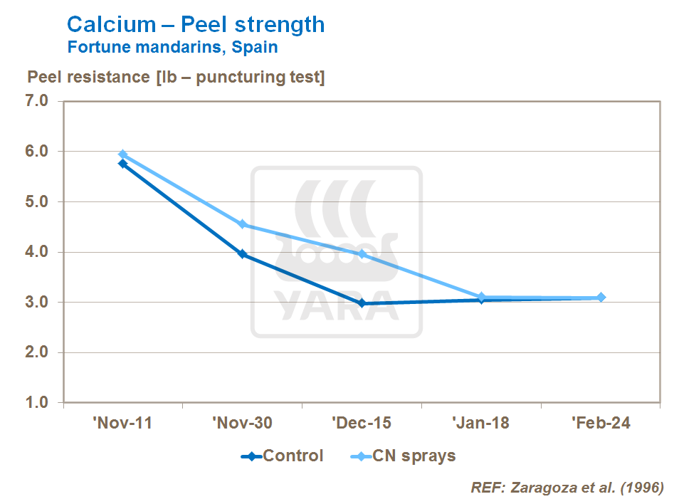 칼슘과 껍질 강도 cacium and citrus peel strength