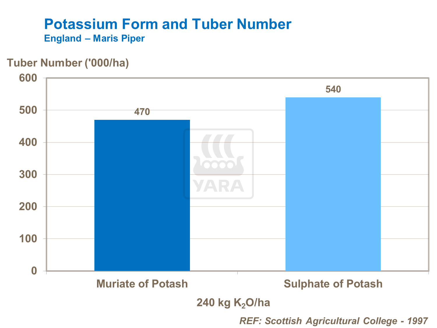 Potassium Form and Tuber Number